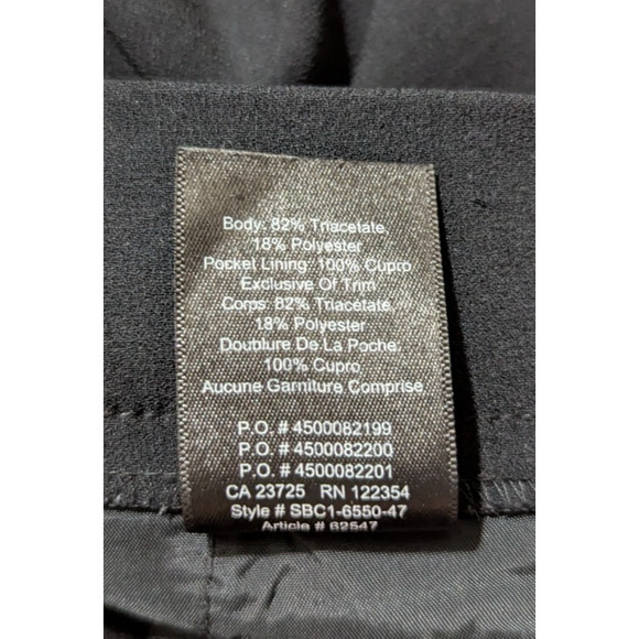 Aritzia Babaton sz 4 Conan Pants black cream stripe on sides ankle crop 0489 - Picture 9 of 9